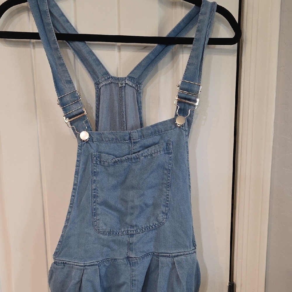 Casual Light Blue Denim Overalls